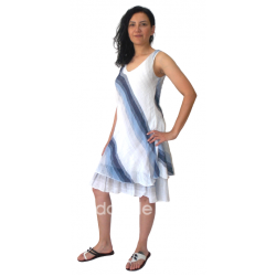 Φόρεμα κοντό βαμβακερό λινό με τιράντες